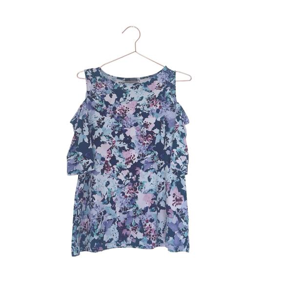 The Limited Tops - The limited floral cold shoulder blouse size small